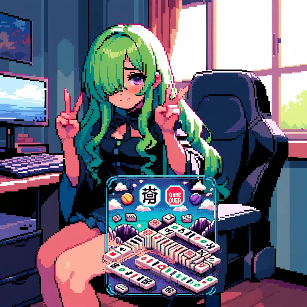 PC98スーパーメカクレ麻雀ＰⅢ ゲームオーバーシーン