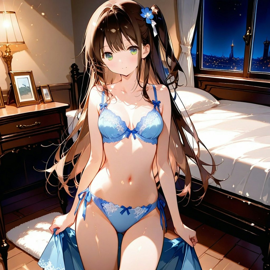 さわやかな水色下着