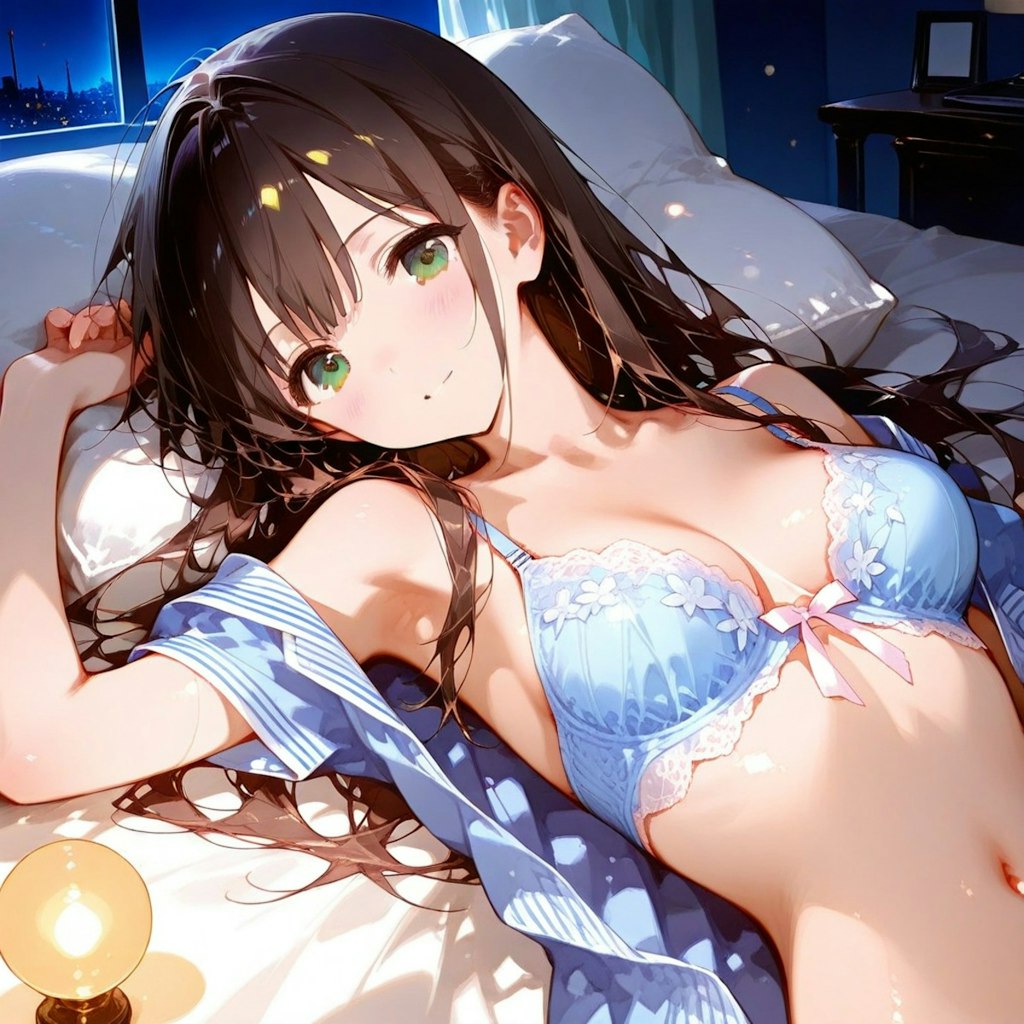 さわやかな水色下着