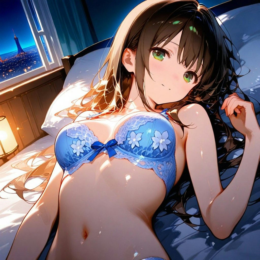 さわやかな水色下着