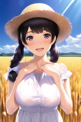 麦畑の少女