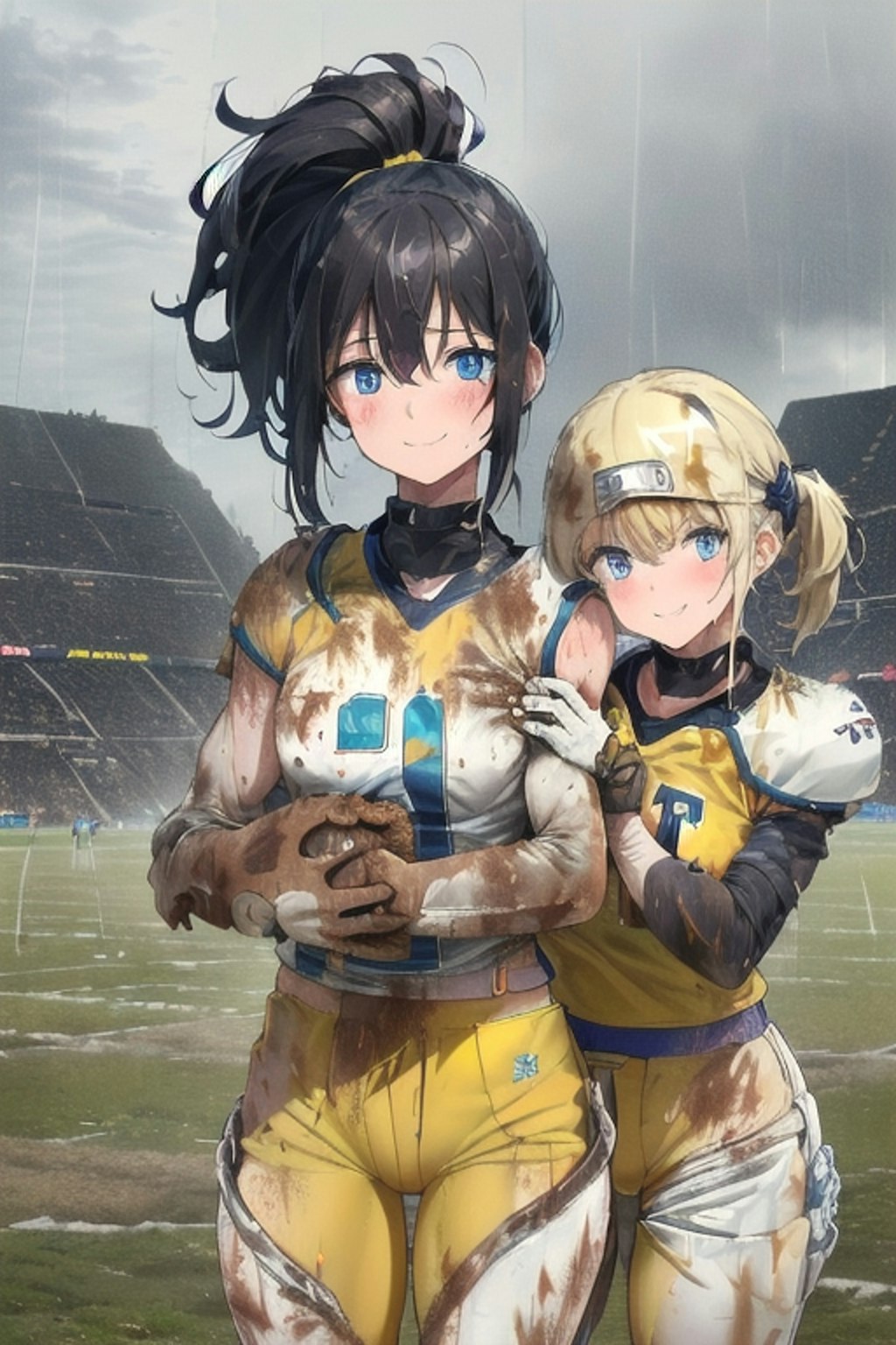 🏈泥まみれの女子アメフト 71