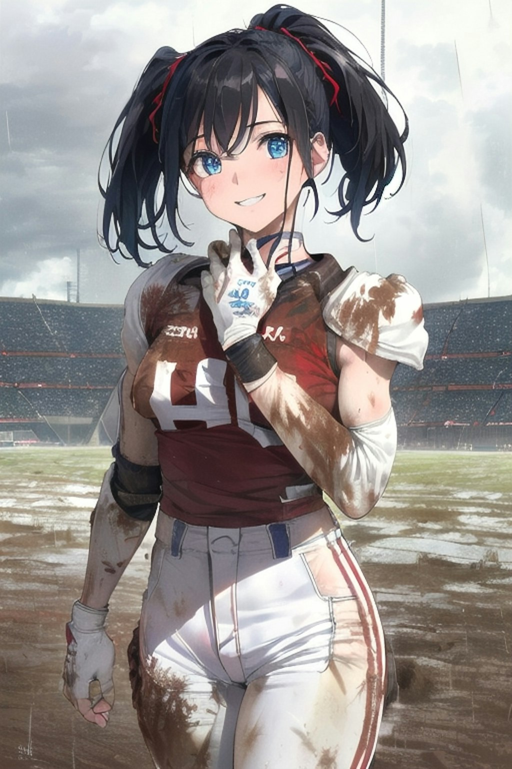 🏈泥まみれの女子アメフト 71