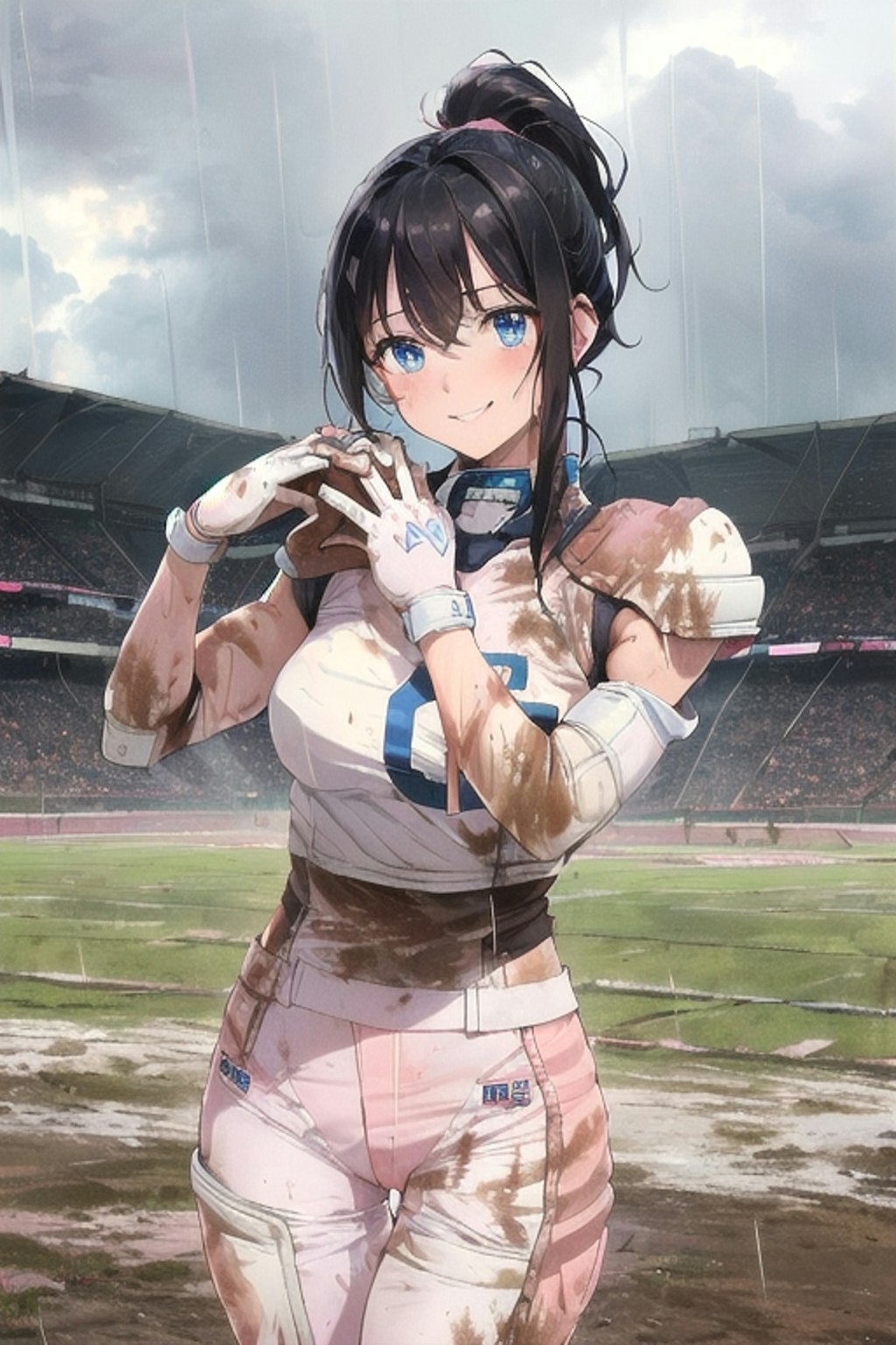 🏈泥まみれの女子アメフト 71