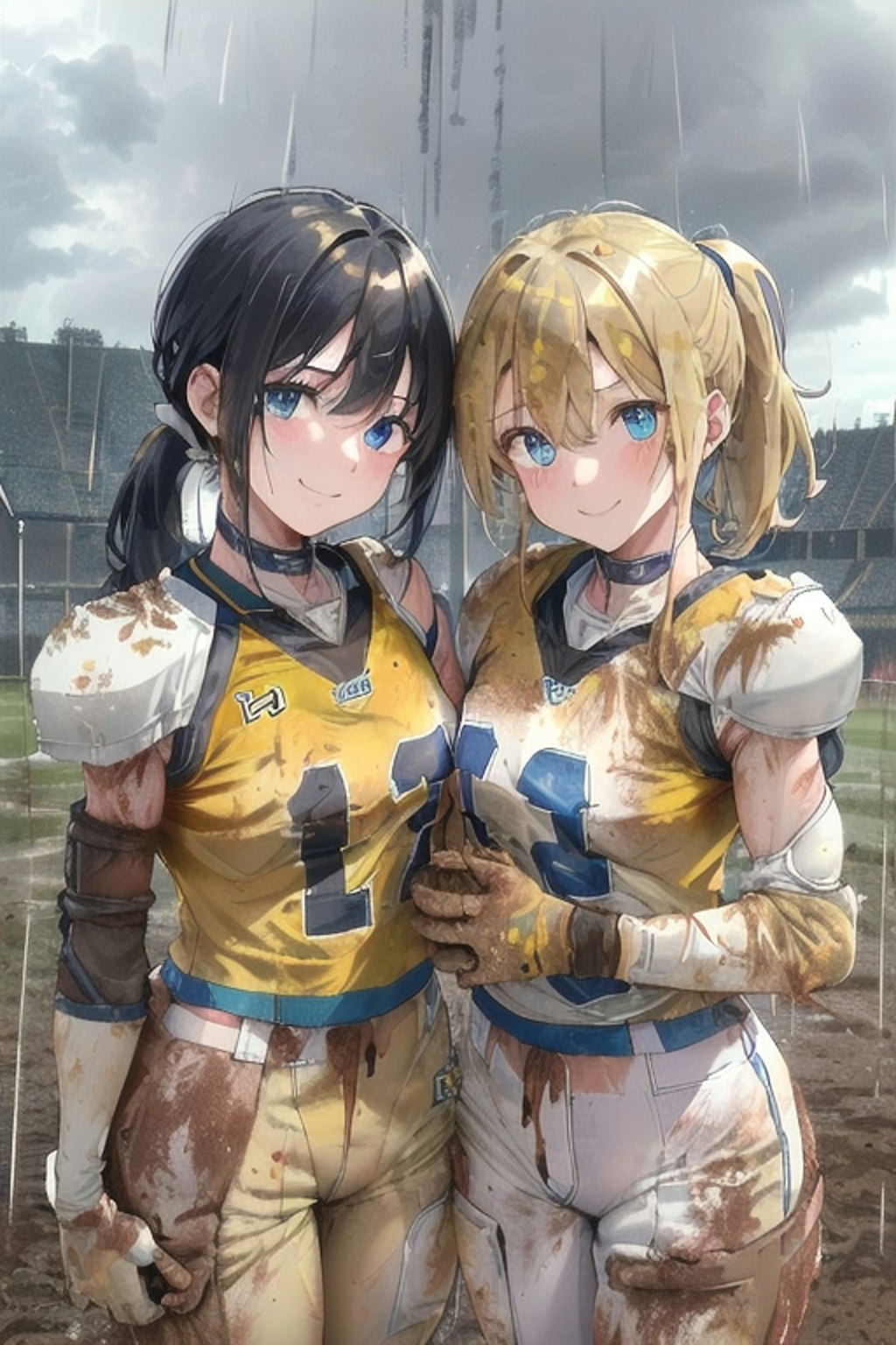 🏈泥まみれの女子アメフト 71