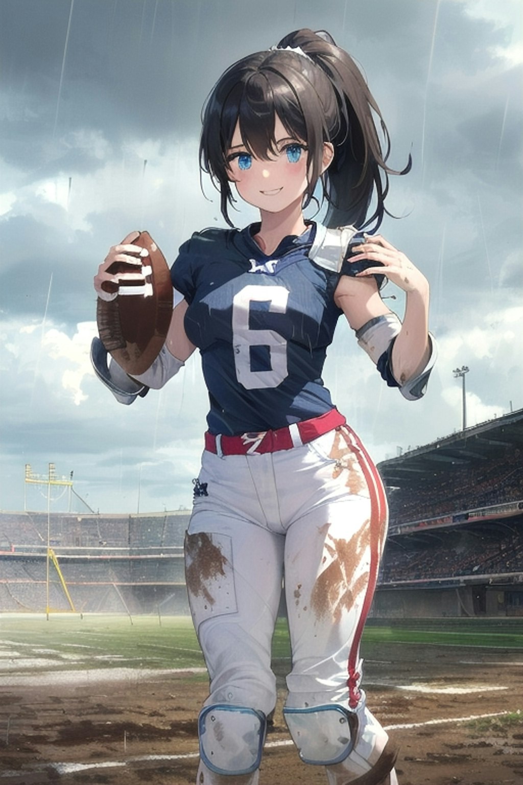 🏈泥まみれの女子アメフト 71