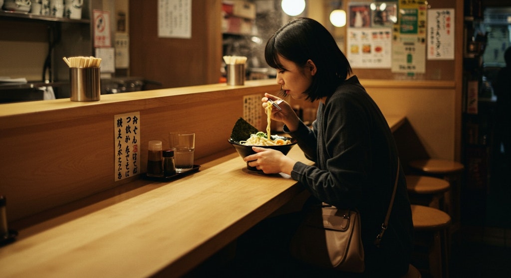 仕事帰りのラーメン