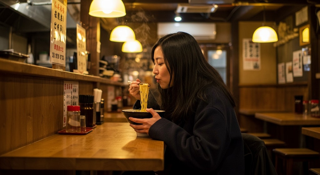 仕事帰りのラーメン