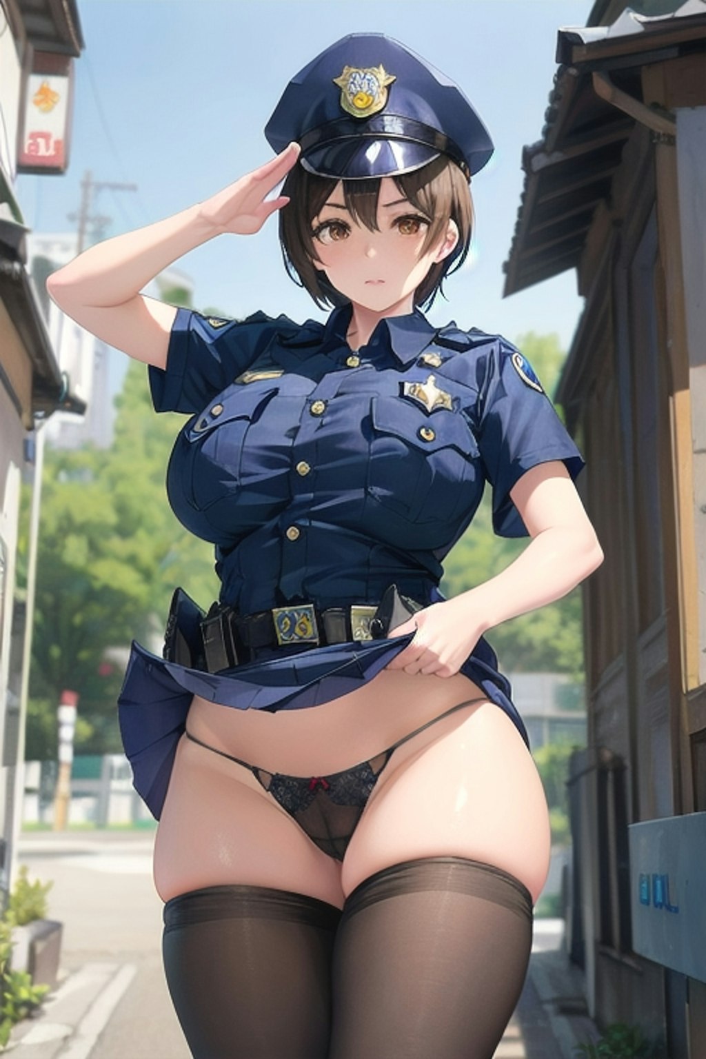 １０日の女性警察官