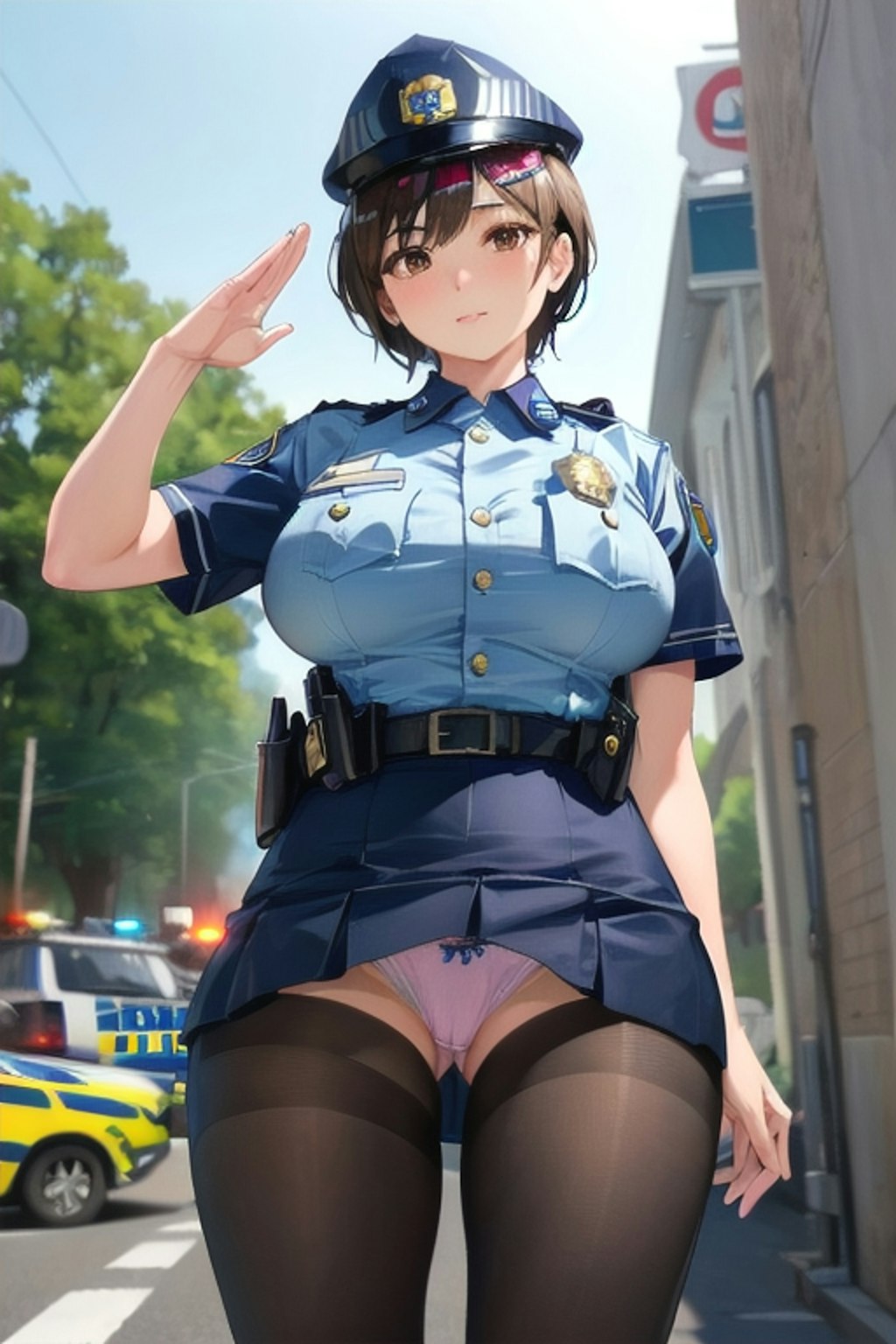 １０日の女性警察官