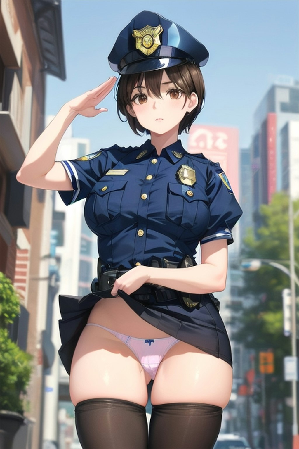 １０日の女性警察官