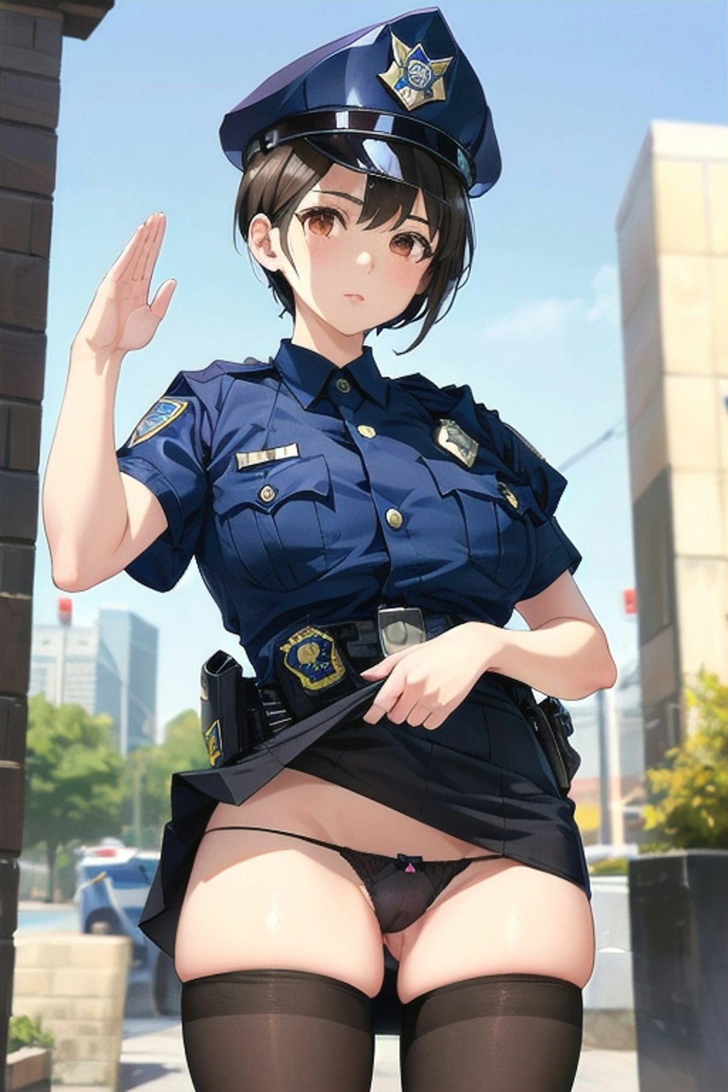 １０日の女性警察官