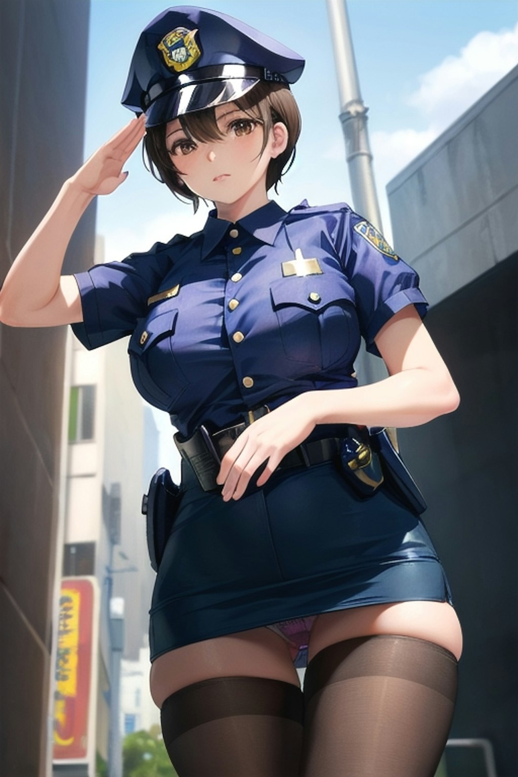 １０日の女性警察官