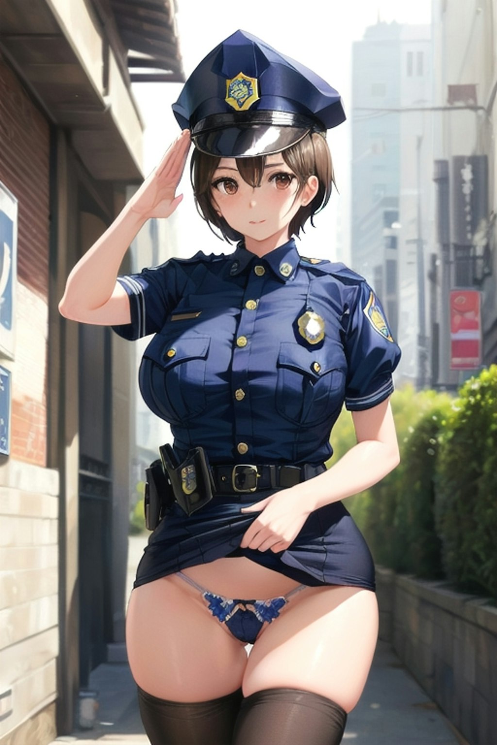 １０日の女性警察官