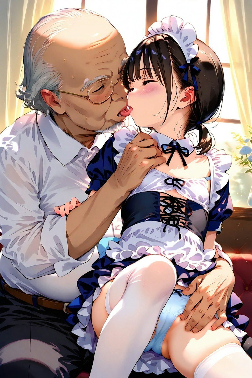 メイド少女と爺