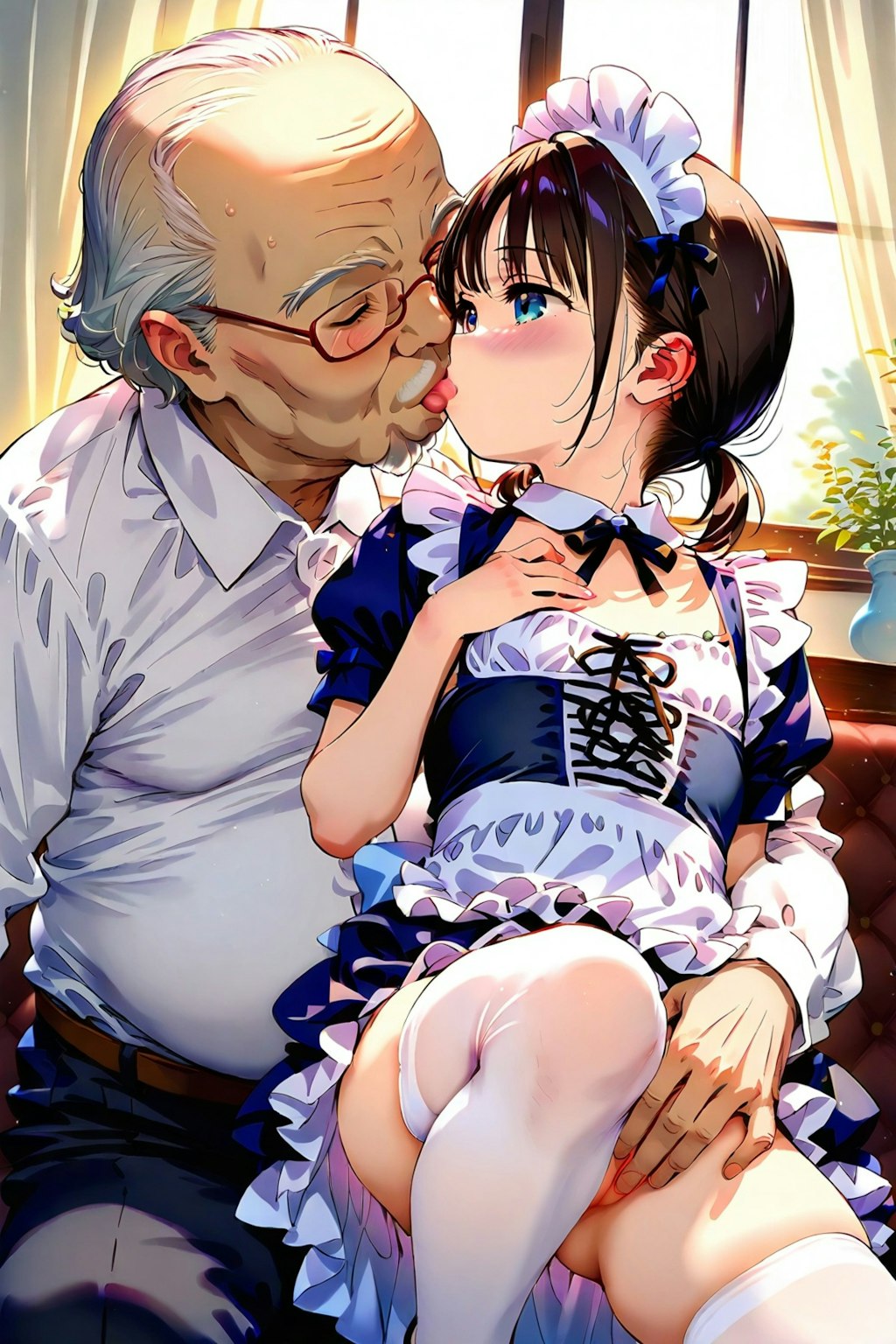 メイド少女と爺