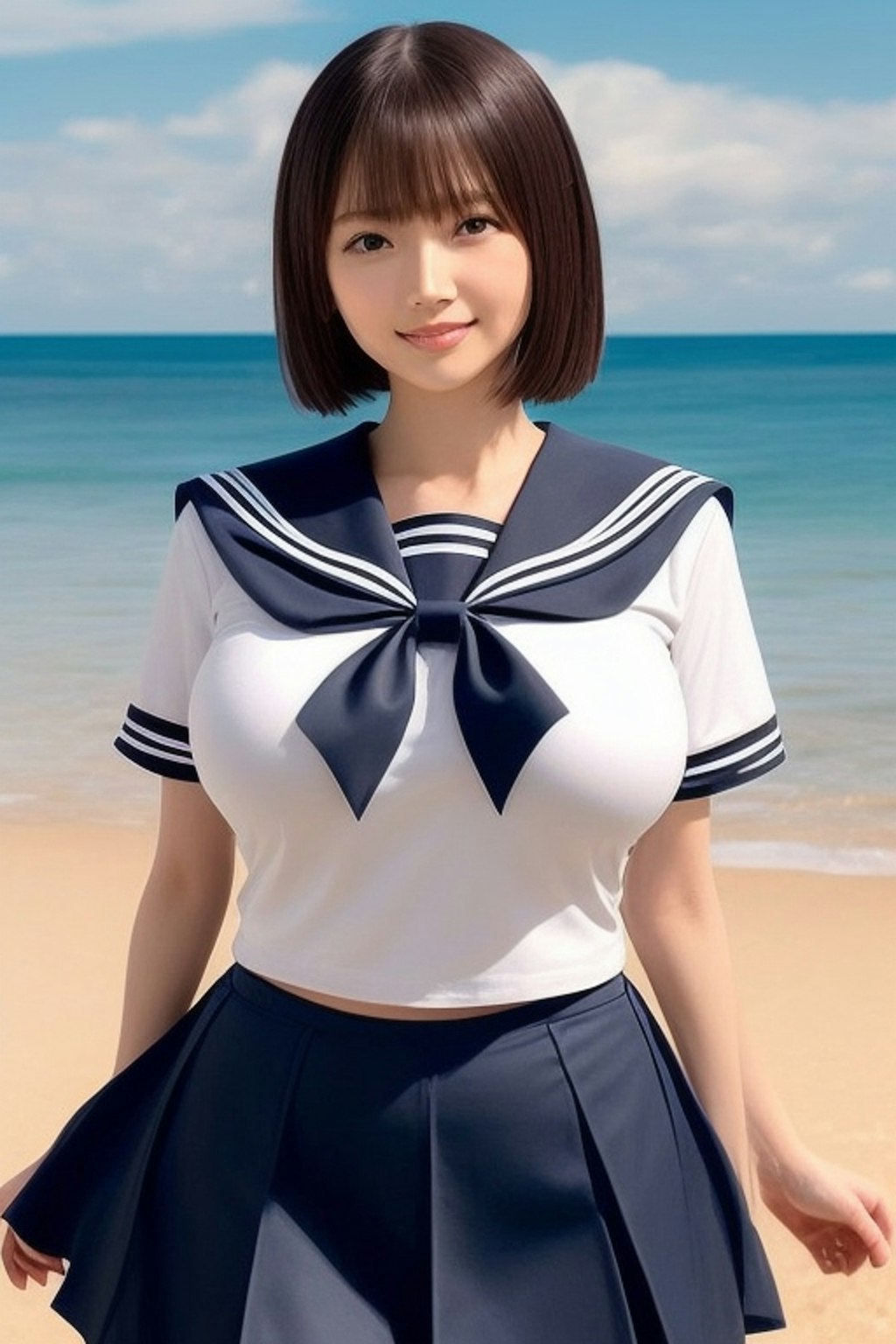 Japanese kawaii high school girl