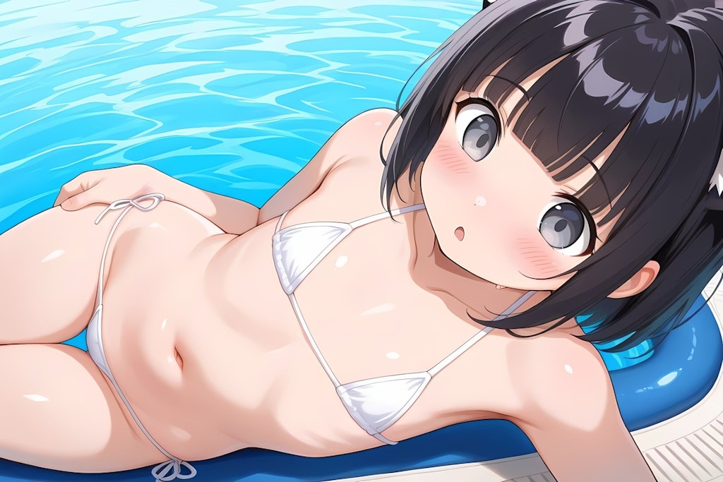 黒猫ちゃん水着