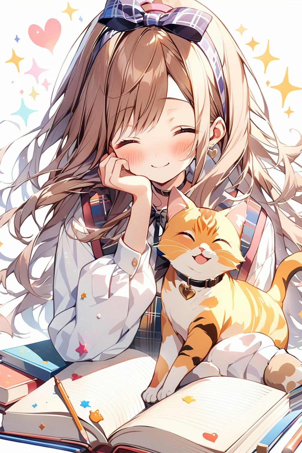 猫と少女 読書