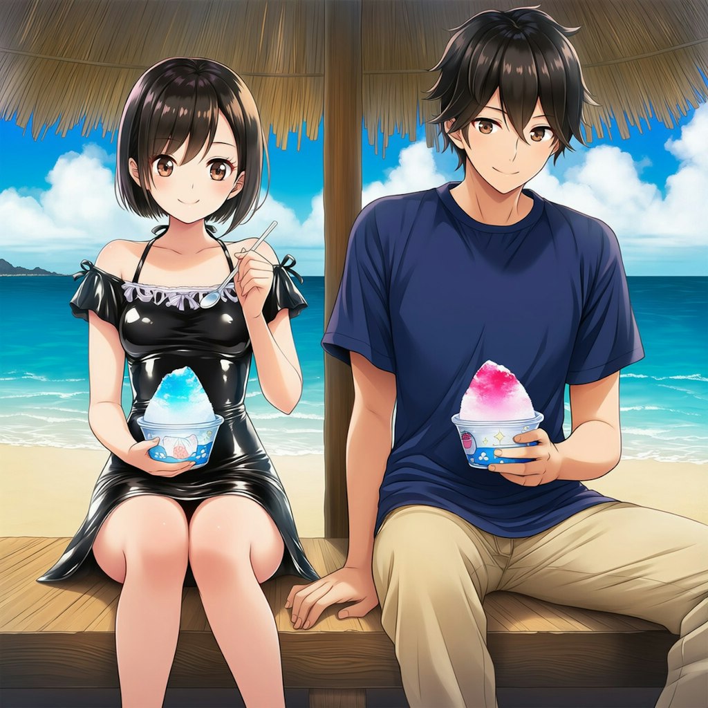 みっちゃん＆なっちゃん　海の家で夏の風物詩