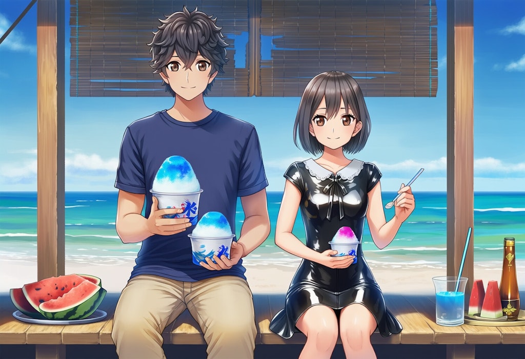 みっちゃん＆なっちゃん　海の家で夏の風物詩