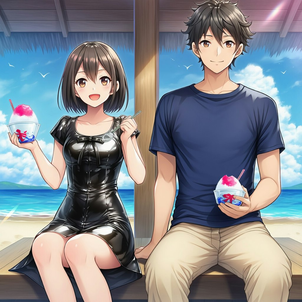 みっちゃん＆なっちゃん　海の家で夏の風物詩
