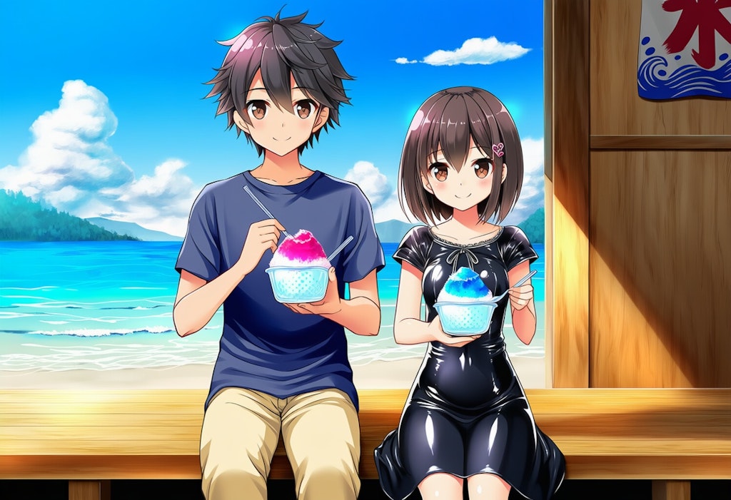 みっちゃん＆なっちゃん　海の家で夏の風物詩