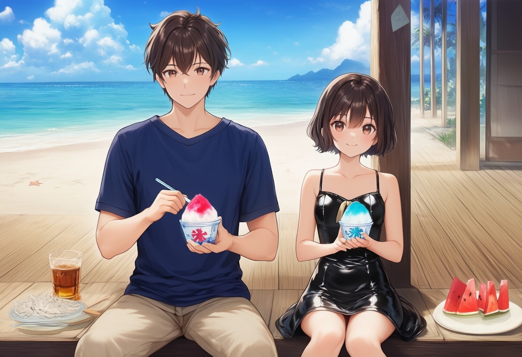 みっちゃん＆なっちゃん　海の家で夏の風物詩