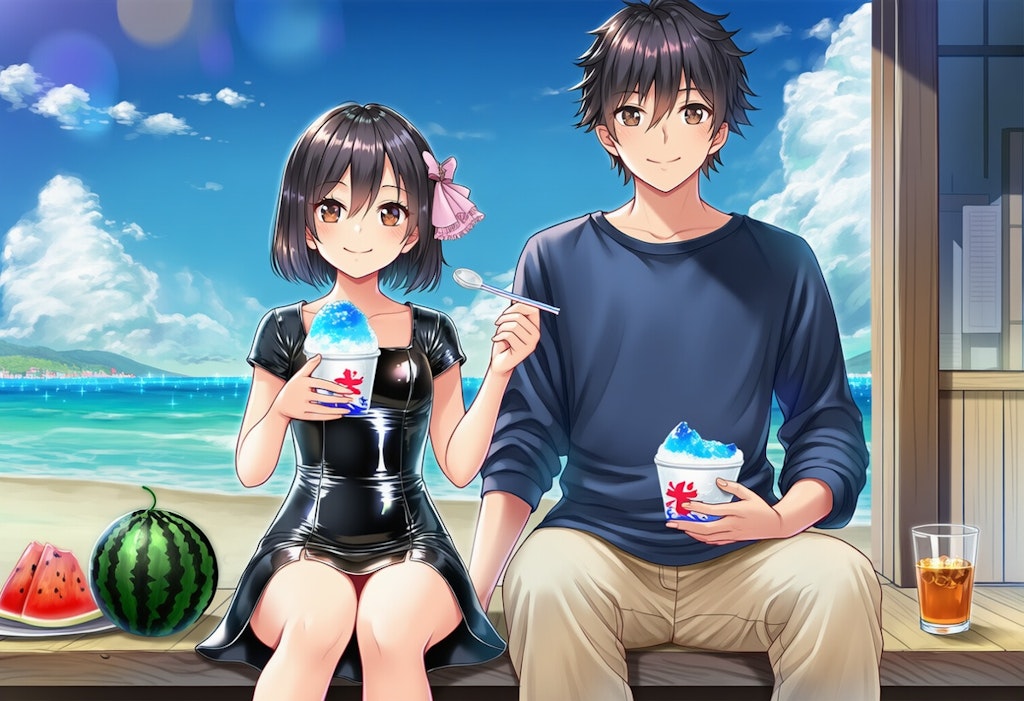 みっちゃん＆なっちゃん　海の家で夏の風物詩