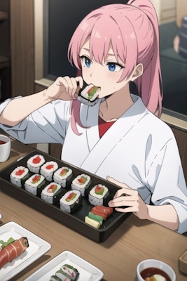 新作の寿司を試食する寿司職人、他11貫