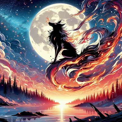 月と狼と赤い地平線