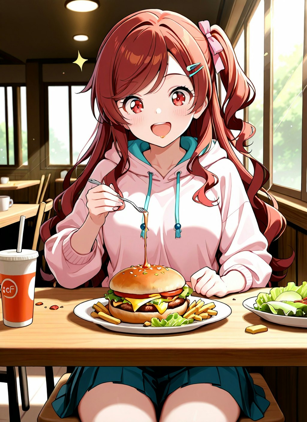 たまにはハンバーガーのミオちゃん