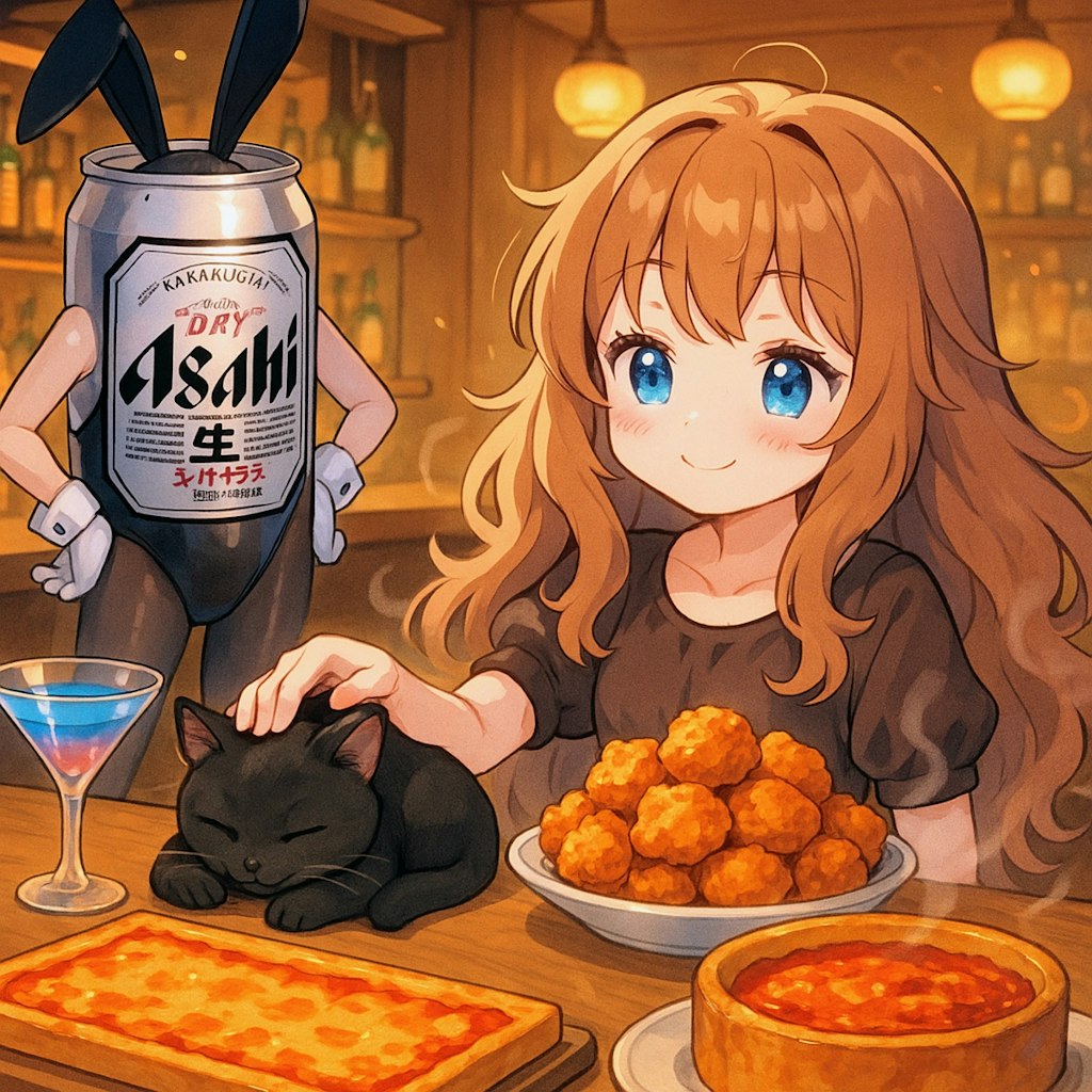 猫のいるバニーガールビールバーテンダーの出す唐揚げが名物のBAR