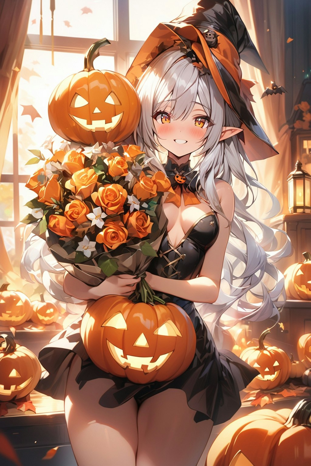 ハロウィンなエルフに花束を