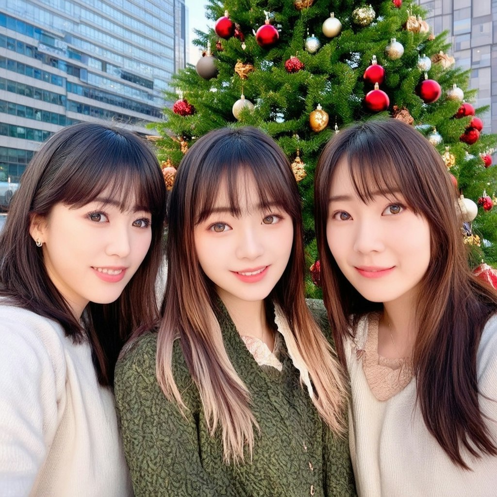 自撮りクリスマス②