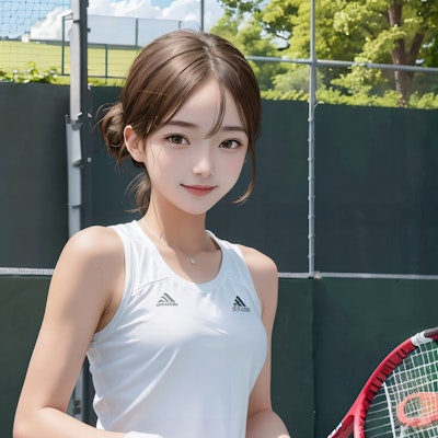私とテニスします？