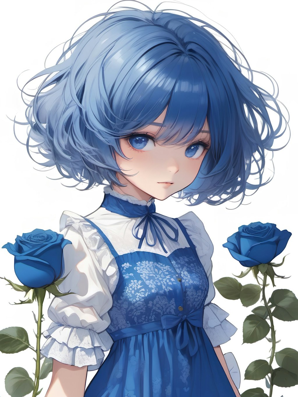 blue rose girl