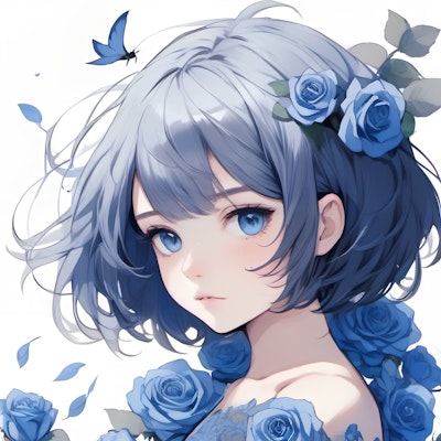 blue rose girl