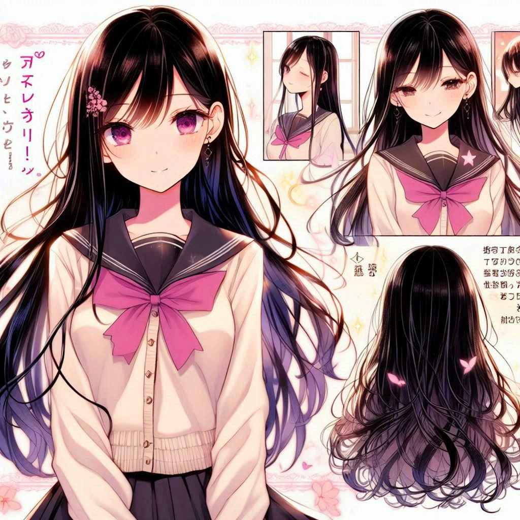 少女漫画な、黒髪ロング少女♥その1(7枚)