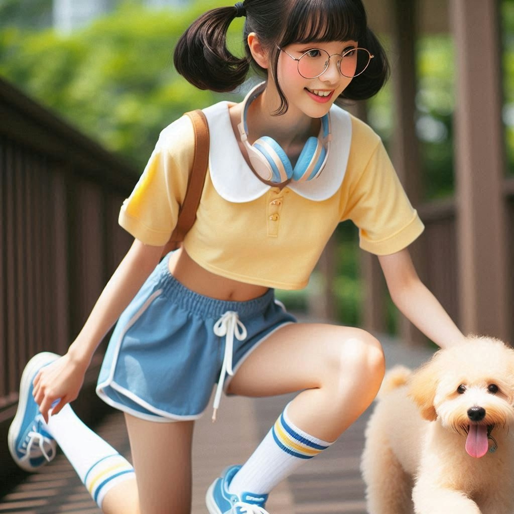 のびかちゃんと仔犬