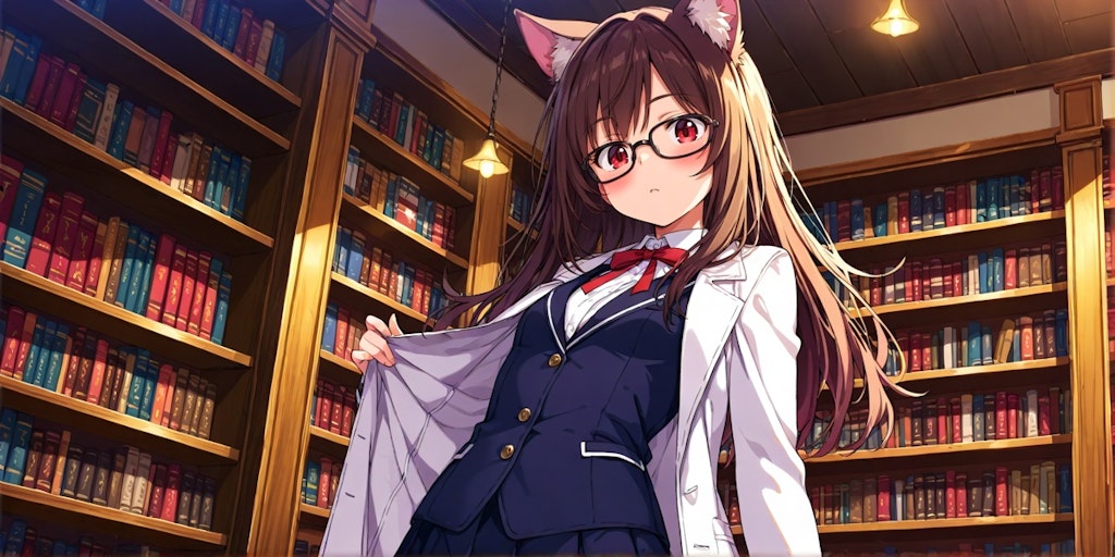 clever nekomimi girl