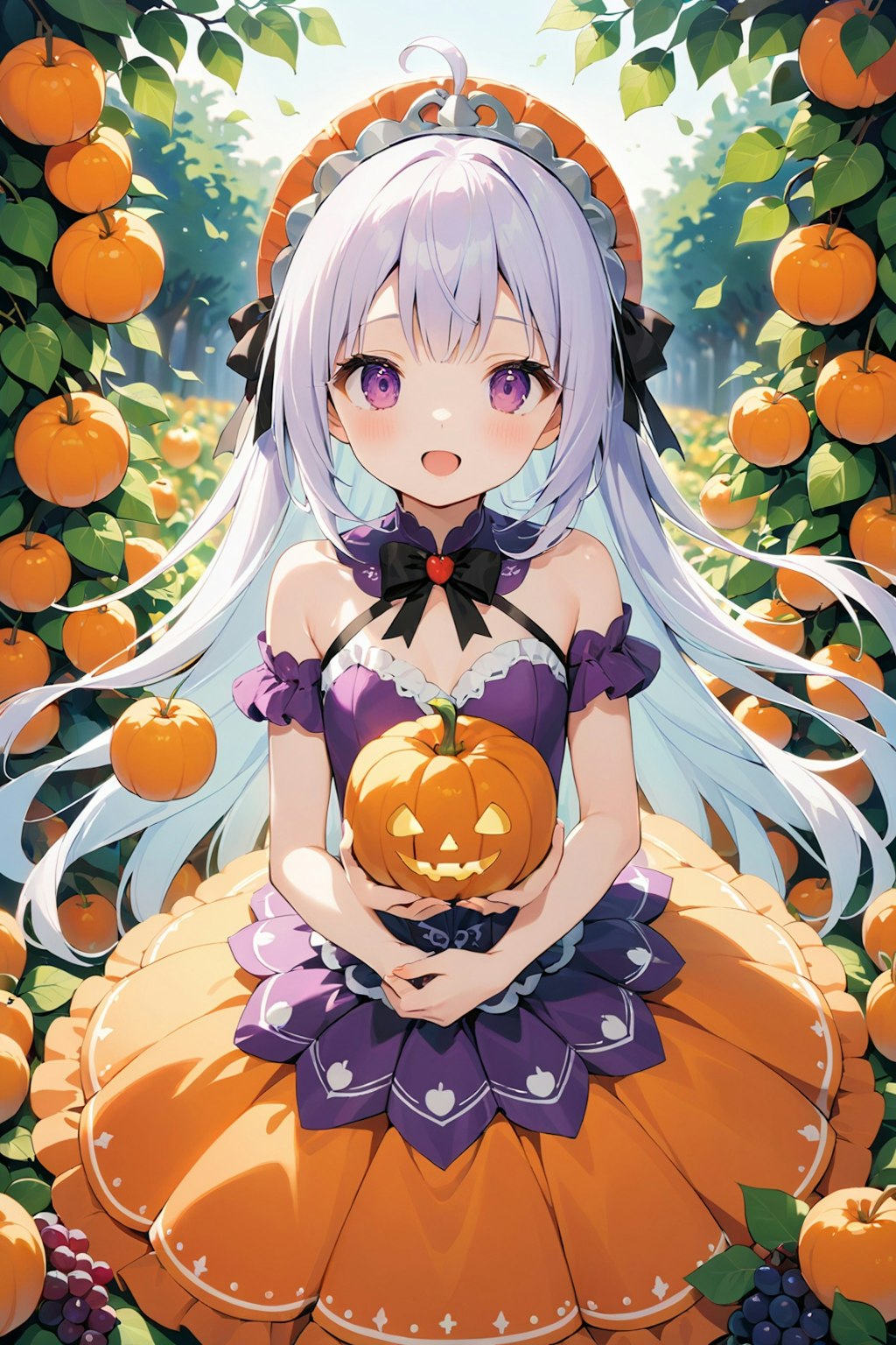 銀髪ハロウィン(お菓子くれないと、イタズラするぞい)_20241022