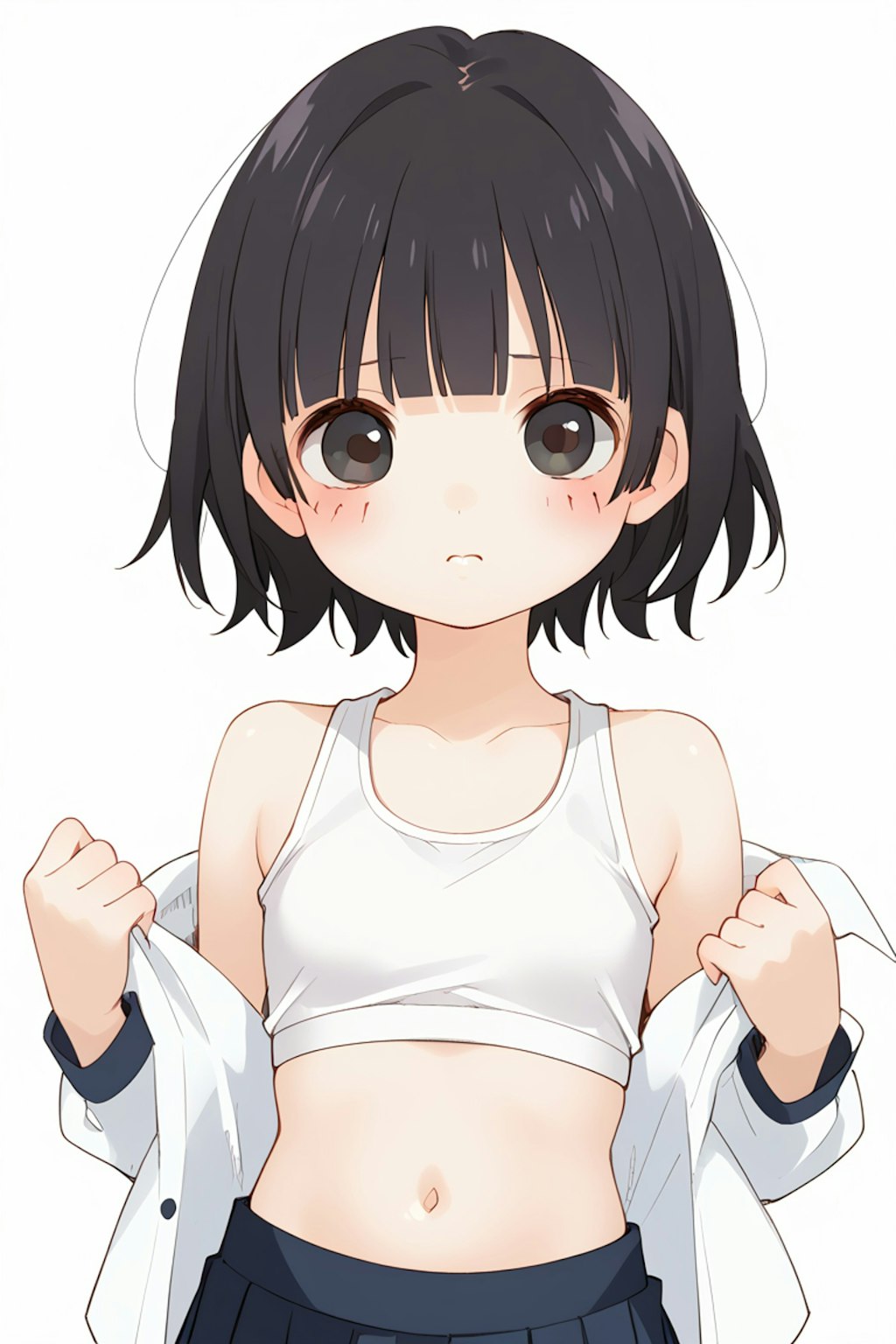 下着チェックされる女の子