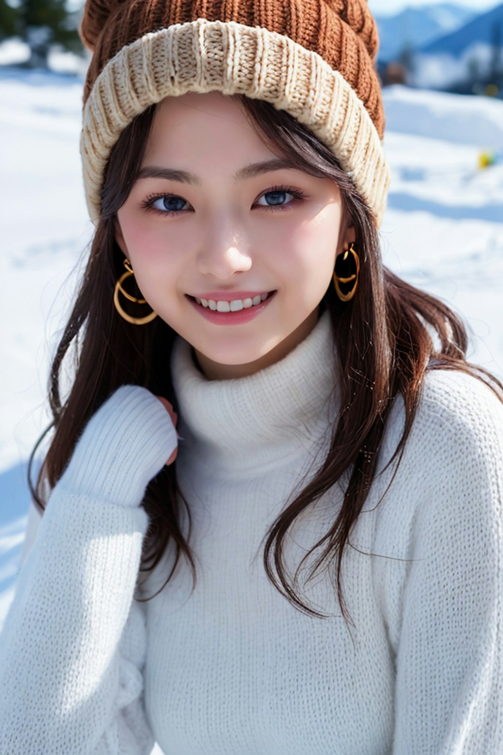 雪山にて５