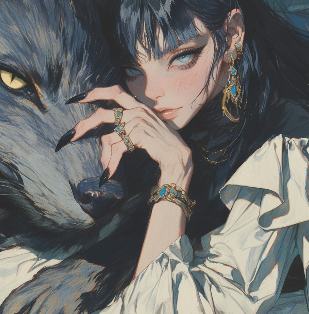 wolf and gril