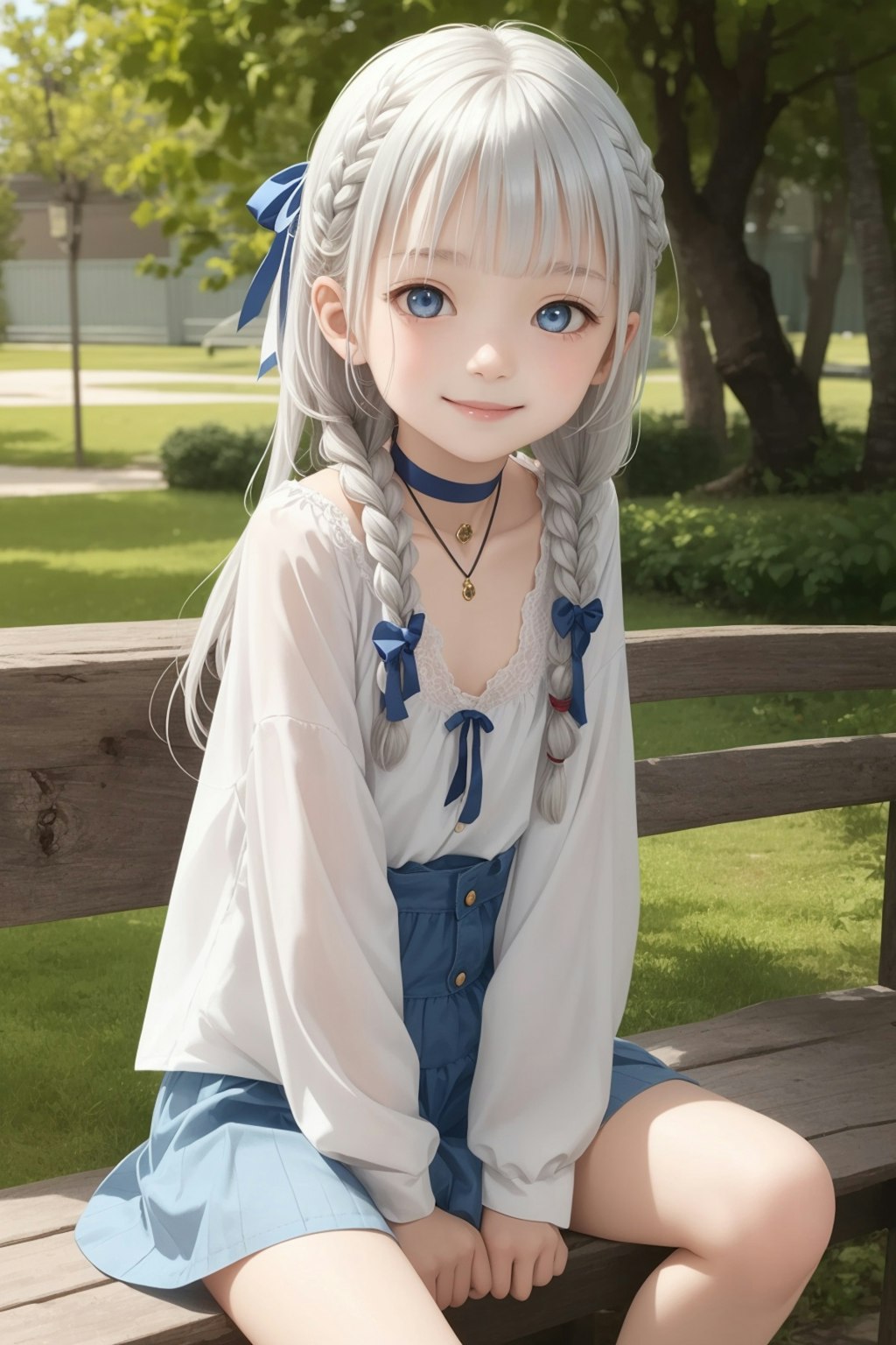 braided hair, 編み込みの女の子