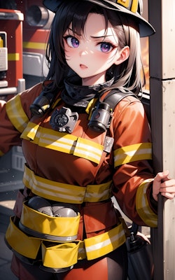 かわいい消防士さん