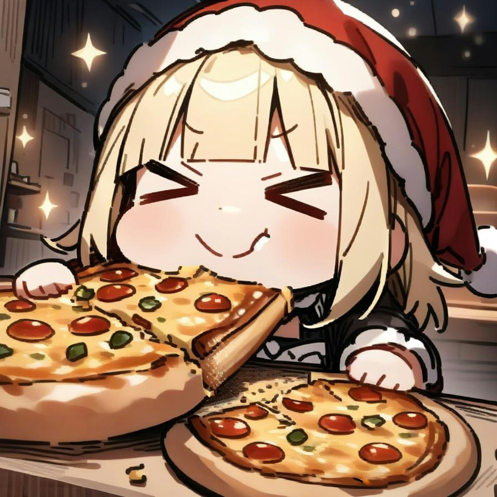 🎄おギャランティがっぽり系メイドちゃん、クリスマスおピッツァを食す🎄