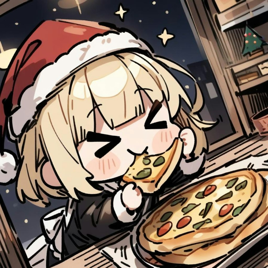 🎄おギャランティがっぽり系メイドちゃん、クリスマスおピッツァを食す🎄