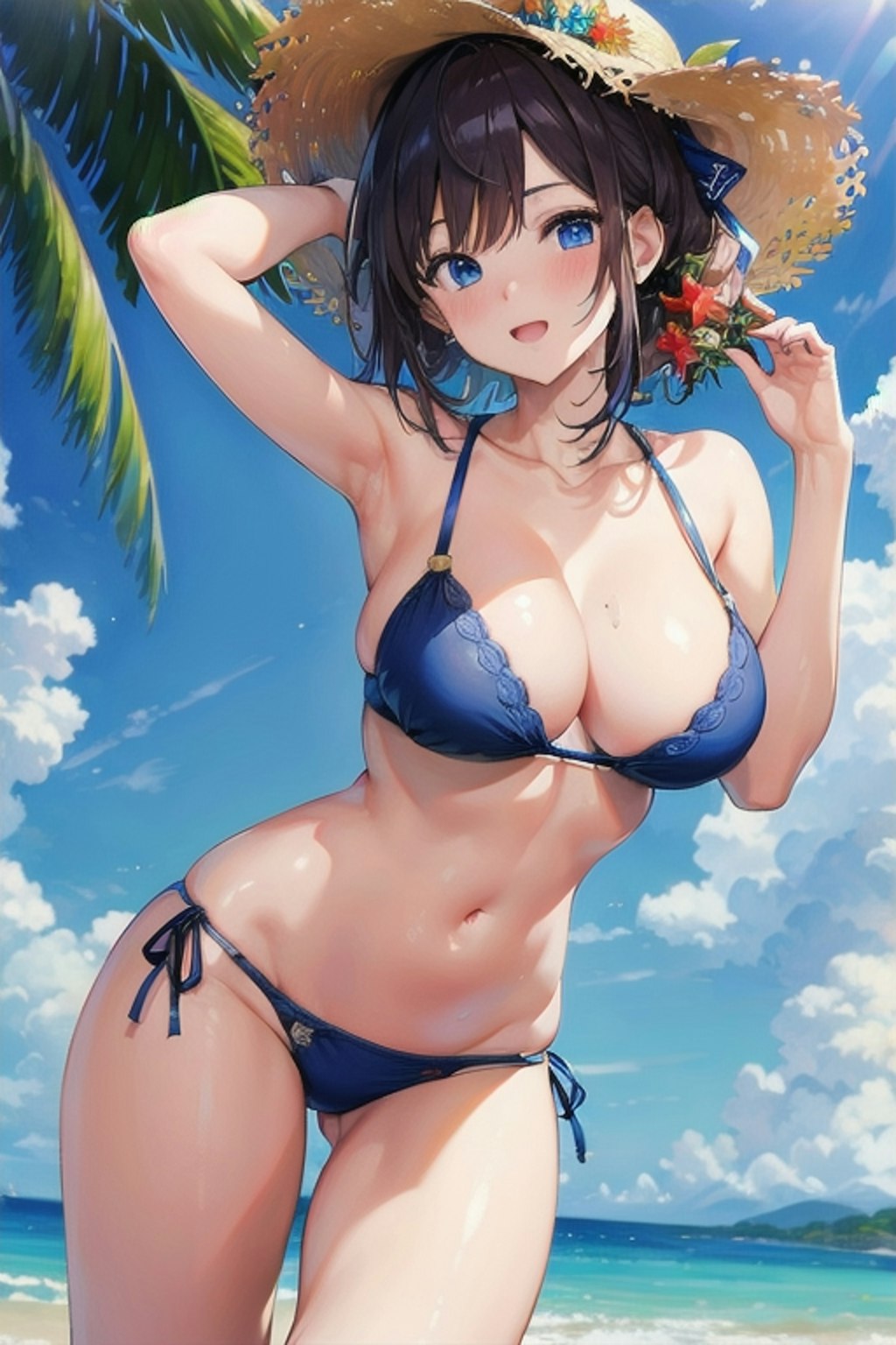 夏休み一緒に海来れて良かったね(/// ^///)